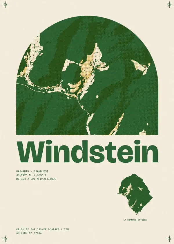 Affiche de Windstein, calculée par 123-fr d'après l'IGN