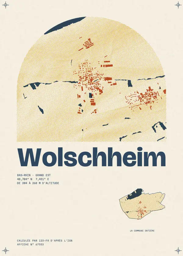 Affiche de Wolschheim, calculée par 123-fr d'après l'IGN