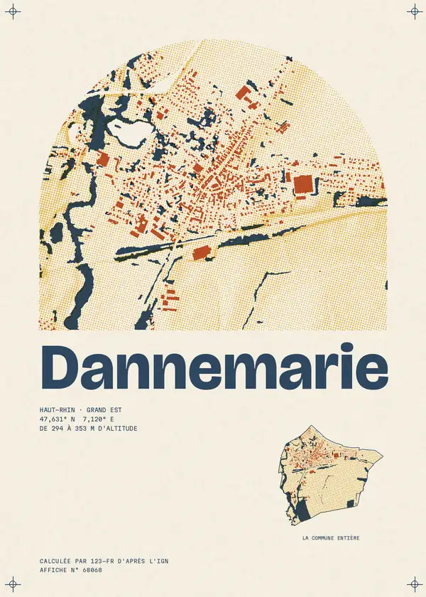 Affiche de Dannemarie, calculée par 123-fr d'après l'IGN