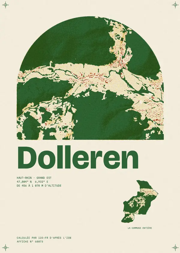 Affiche de Dolleren, calculée par 123-fr d'après l'IGN