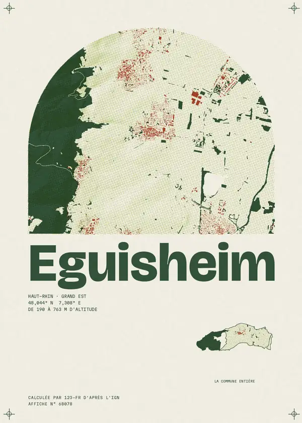 Affiche de Eguisheim, calculée par 123-fr d'après l'IGN