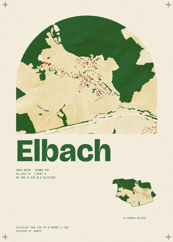 Affiche de Elbach, calculée par 123-fr d'après l'IGN
