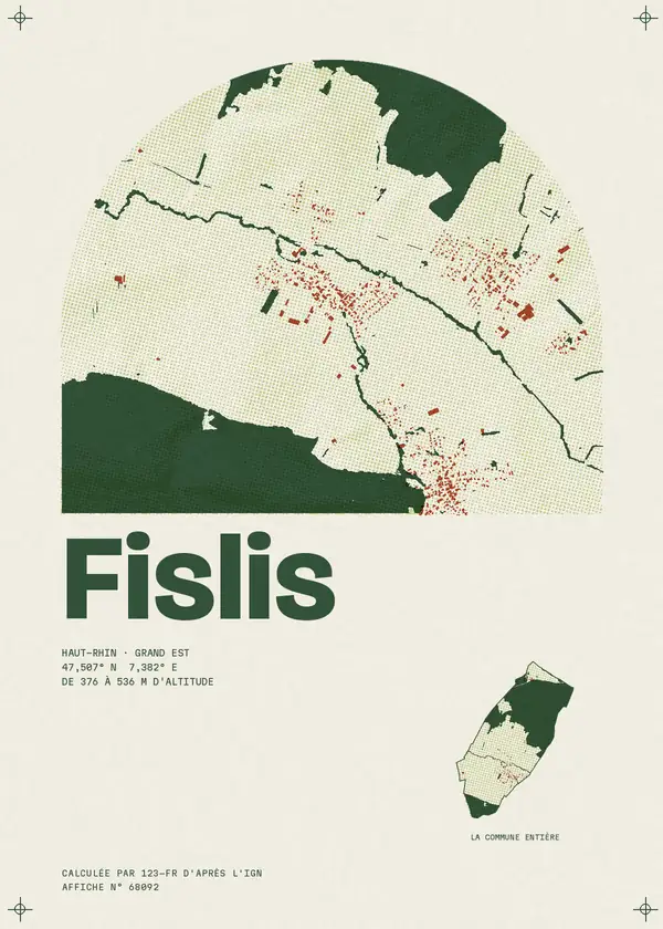 Affiche de Fislis, calculée par 123-fr d'après l'IGN