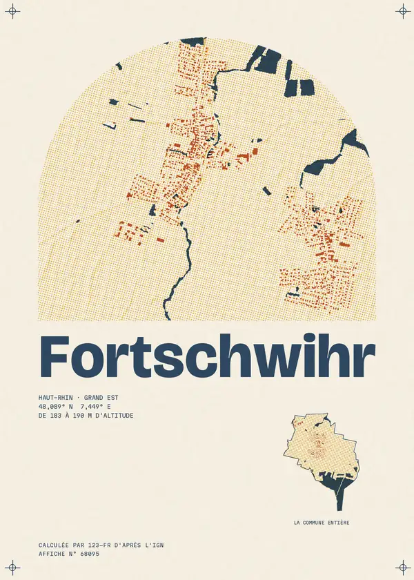 Affiche de Fortschwihr, calculée par 123-fr d'après l'IGN