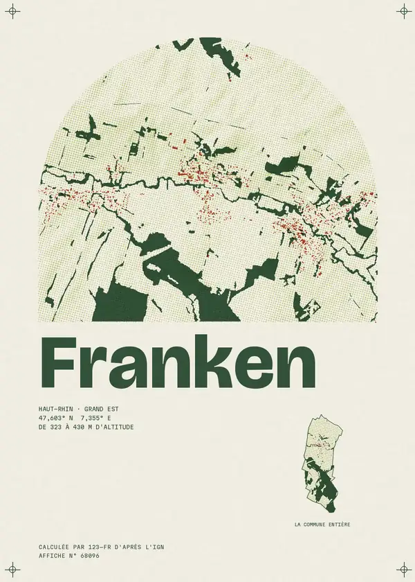 Affiche de Franken, calculée par 123-fr d'après l'IGN