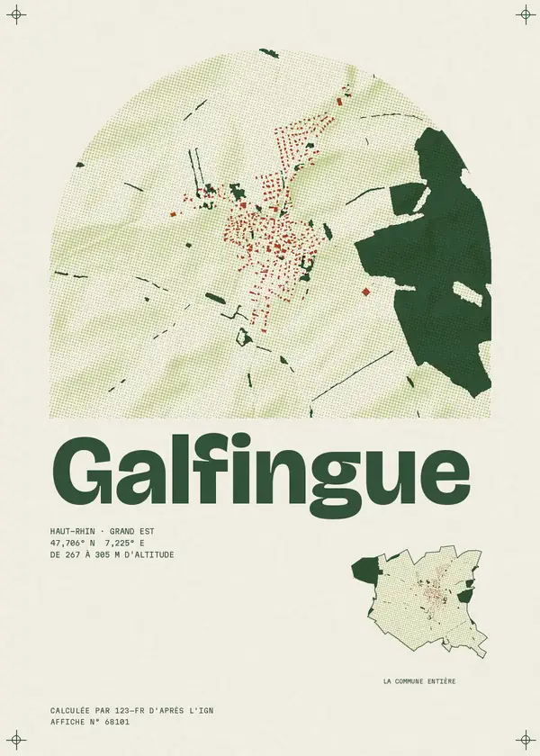 Affiche de Galfingue, calculée par 123-fr d'après l'IGN
