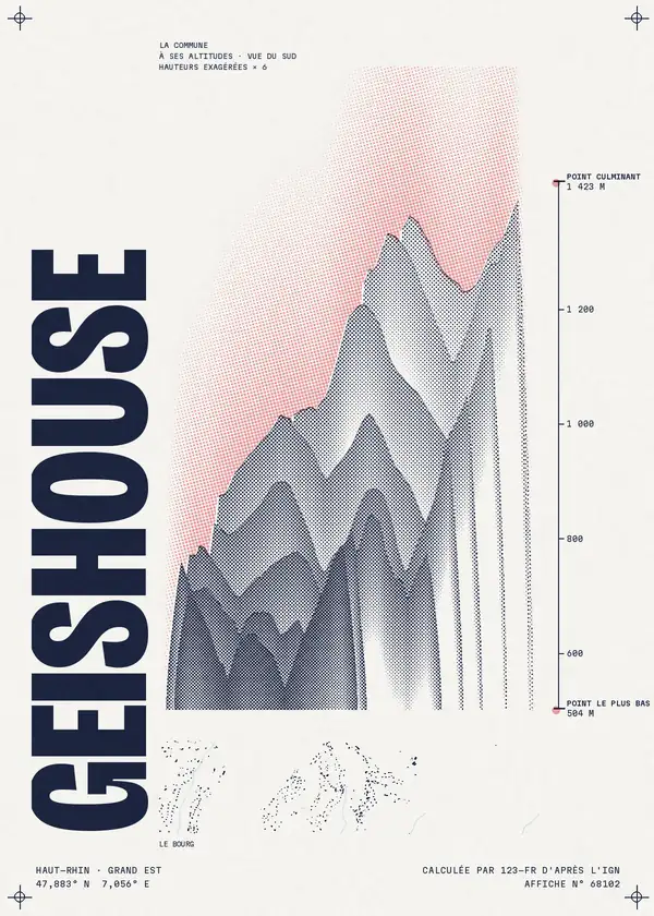 Affiche de Geishouse, calculée par 123-fr d'après l'IGN