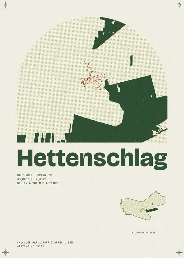 Affiche de Hettenschlag, calculée par 123-fr d'après l'IGN