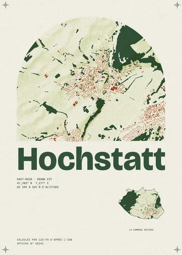 Affiche de Hochstatt, calculée par 123-fr d'après l'IGN