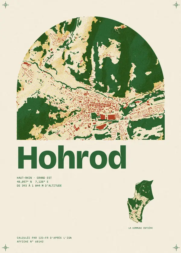 Affiche de Hohrod, calculée par 123-fr d'après l'IGN
