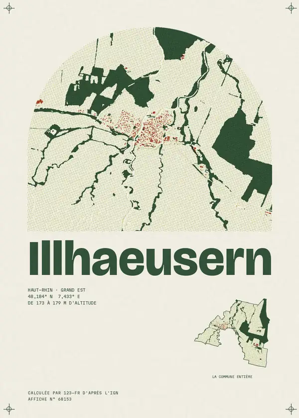 Affiche de Illhaeusern, calculée par 123-fr d'après l'IGN