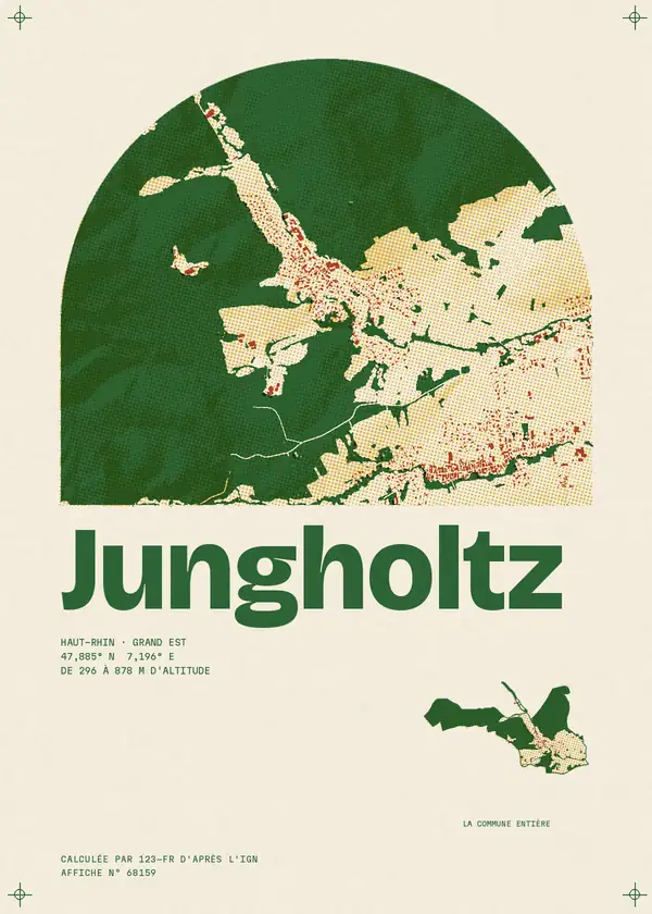 Affiche de Jungholtz, calculée par 123-fr d'après l'IGN