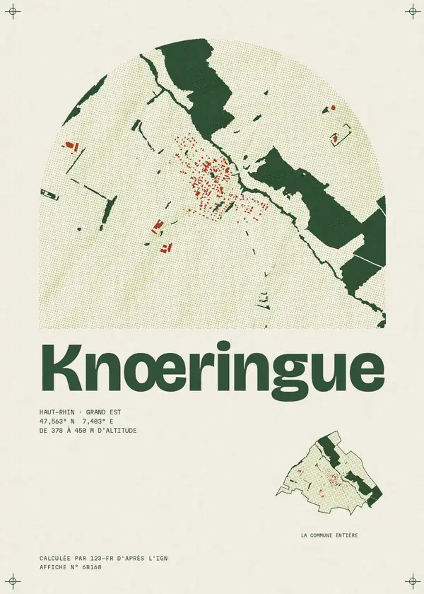 Affiche de Knœringue, calculée par 123-fr d'après l'IGN