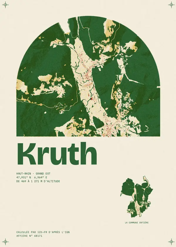 Affiche de Kruth, calculée par 123-fr d'après l'IGN