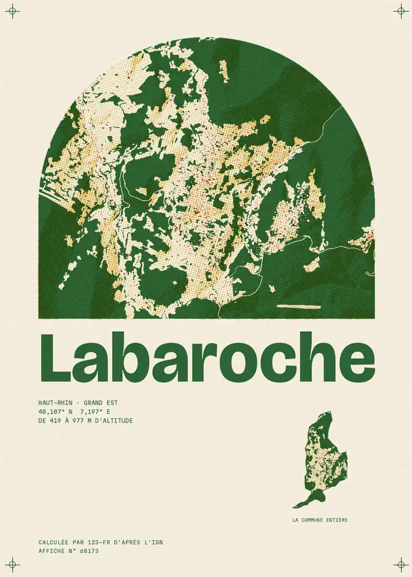 Affiche de Labaroche, calculée par 123-fr d'après l'IGN