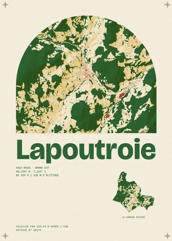 Affiche de Lapoutroie, calculée par 123-fr d'après l'IGN