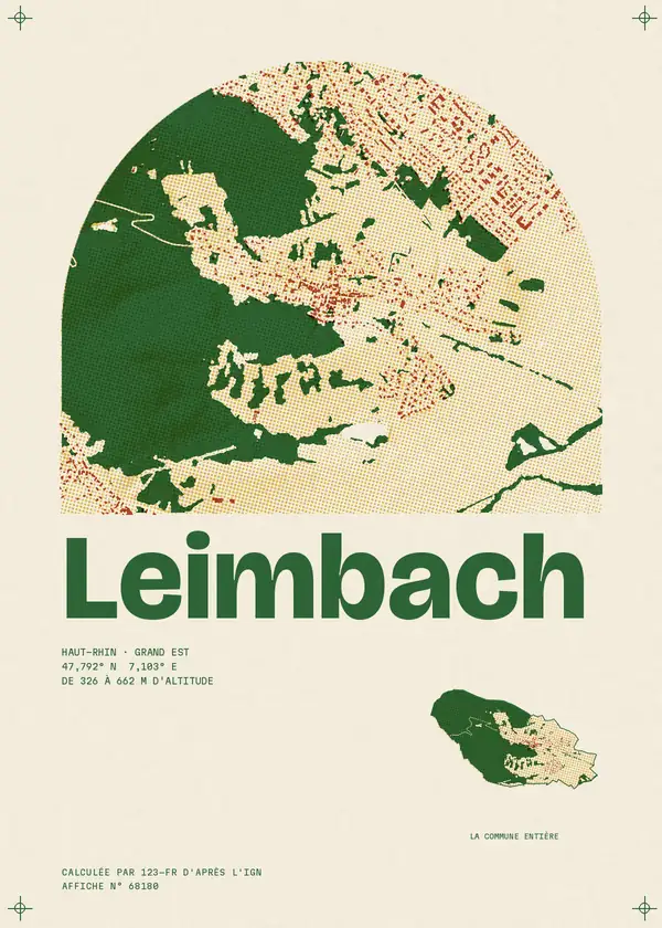 Affiche de Leimbach, calculée par 123-fr d'après l'IGN
