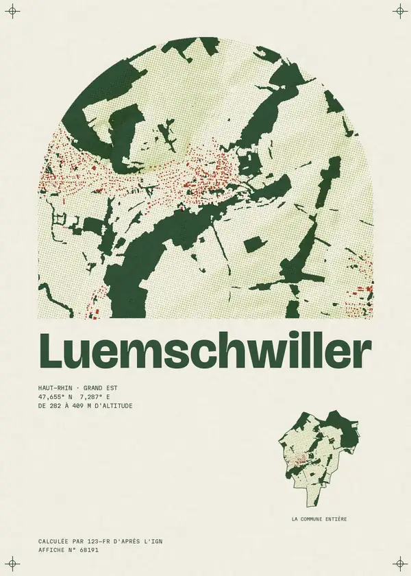 Affiche de Luemschwiller, calculée par 123-fr d'après l'IGN