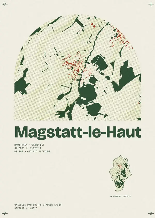 Affiche de Magstatt-le-Haut, calculée par 123-fr d'après l'IGN