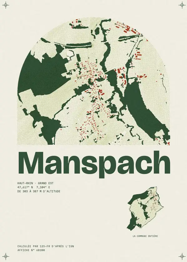 Affiche de Manspach, calculée par 123-fr d'après l'IGN