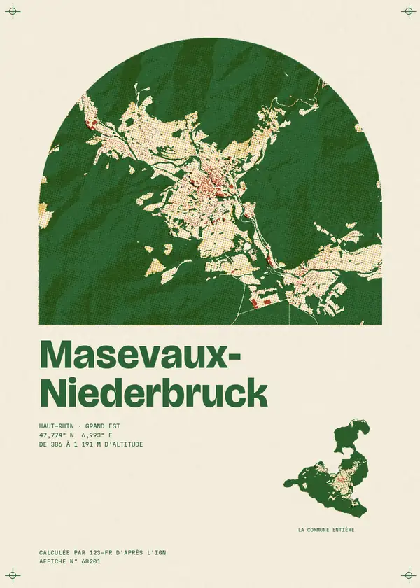 Affiche de Masevaux-Niederbruck, calculée par 123-fr d'après l'IGN