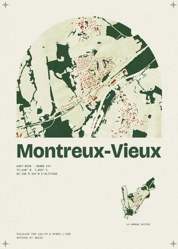 Affiche de Montreux-Vieux, calculée par 123-fr d'après l'IGN