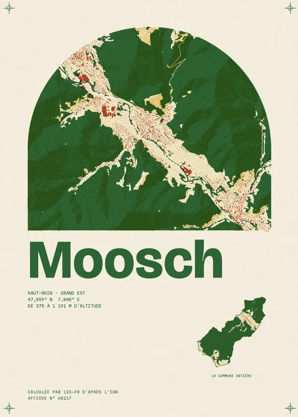 Affiche de Moosch, calculée par 123-fr d'après l'IGN