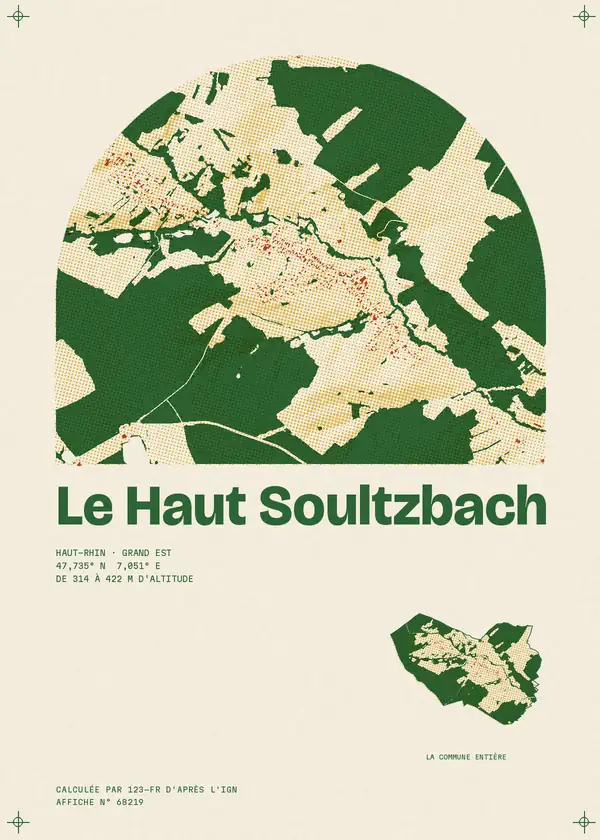 Affiche de Le Haut Soultzbach, calculée par 123-fr d'après l'IGN