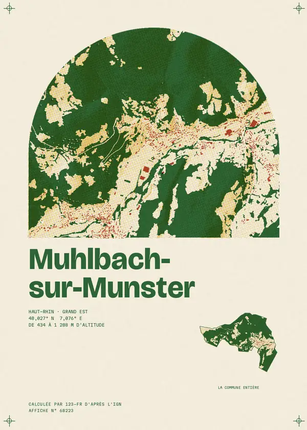 Affiche de Muhlbach-sur-Munster, calculée par 123-fr d'après l'IGN