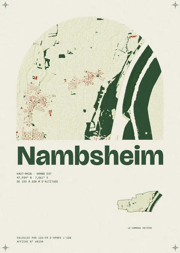 Affiche de Nambsheim, calculée par 123-fr d'après l'IGN