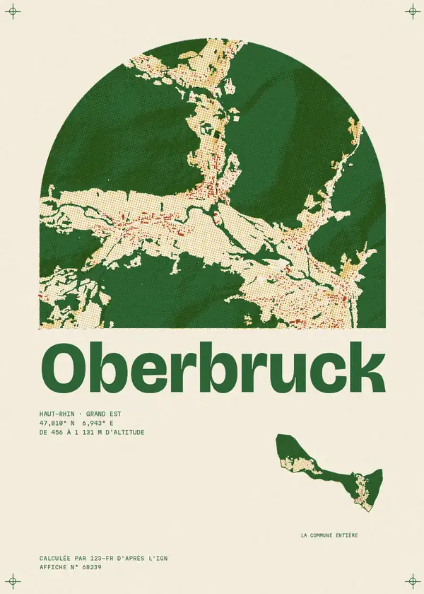 Affiche de Oberbruck, calculée par 123-fr d'après l'IGN