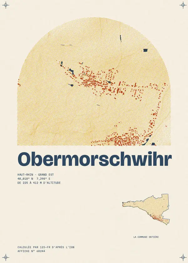 Affiche de Obermorschwihr, calculée par 123-fr d'après l'IGN