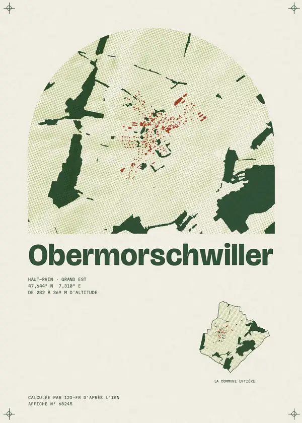 Affiche de Obermorschwiller, calculée par 123-fr d'après l'IGN