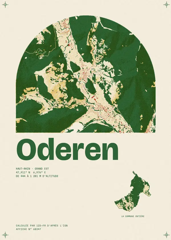 Affiche de Oderen, calculée par 123-fr d'après l'IGN