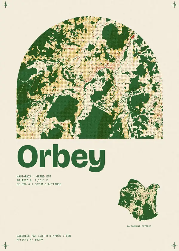 Affiche de Orbey, calculée par 123-fr d'après l'IGN