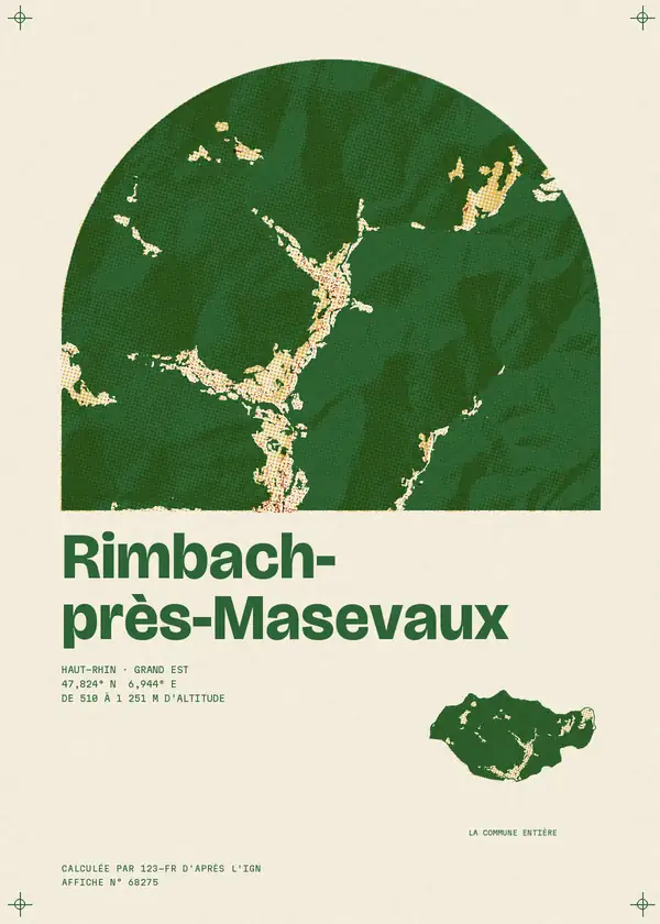 Affiche de Rimbach-près-Masevaux, calculée par 123-fr d'après l'IGN