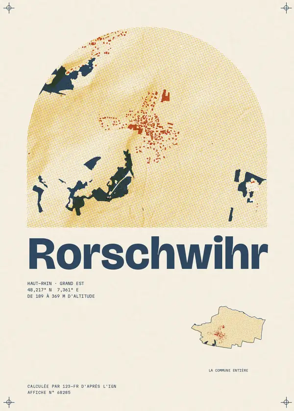 Affiche de Rorschwihr, calculée par 123-fr d'après l'IGN