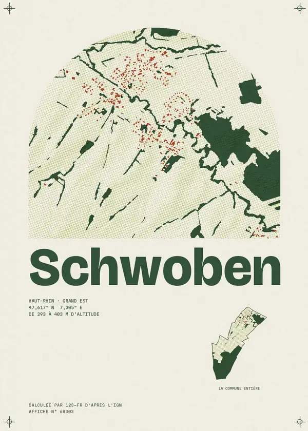 Affiche de Schwoben, calculée par 123-fr d'après l'IGN