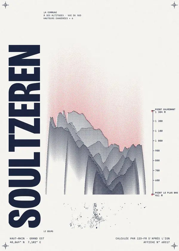 Affiche de Soultzeren, calculée par 123-fr d'après l'IGN