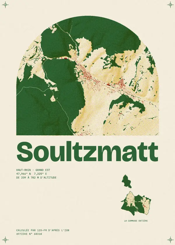 Affiche de Soultzmatt, calculée par 123-fr d'après l'IGN