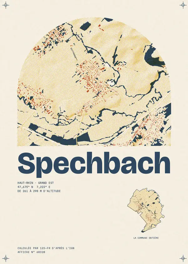 Affiche de Spechbach, calculée par 123-fr d'après l'IGN