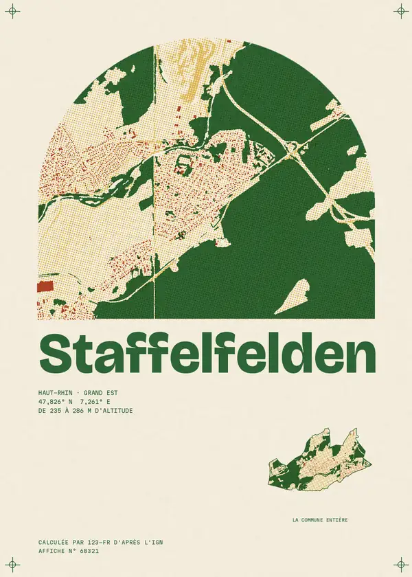 Affiche de Staffelfelden, calculée par 123-fr d'après l'IGN