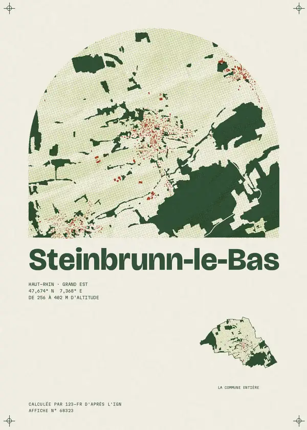 Affiche de Steinbrunn-le-Bas, calculée par 123-fr d'après l'IGN