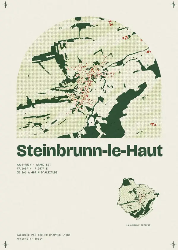 Affiche de Steinbrunn-le-Haut, calculée par 123-fr d'après l'IGN