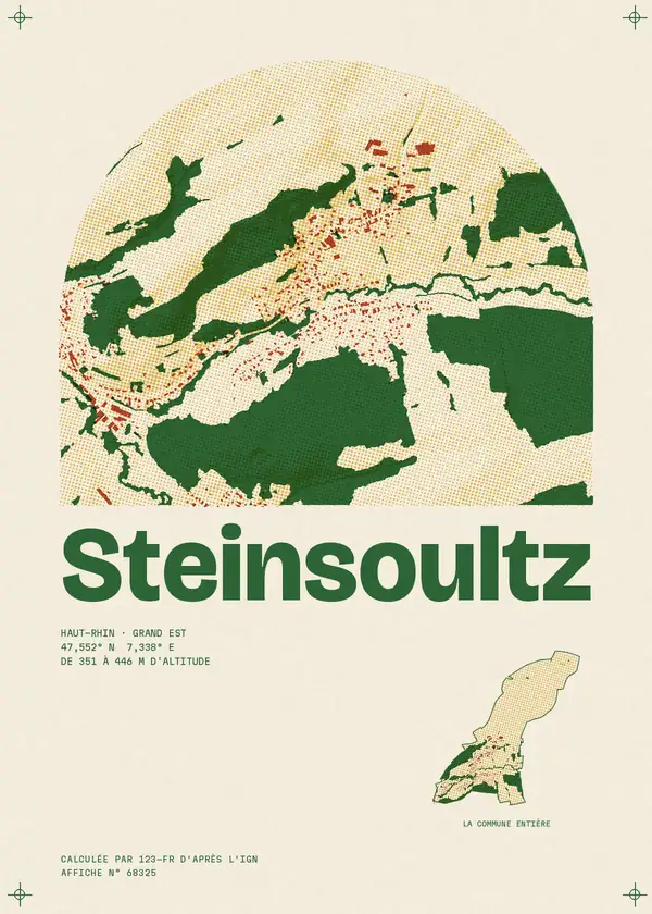Affiche de Steinsoultz, calculée par 123-fr d'après l'IGN