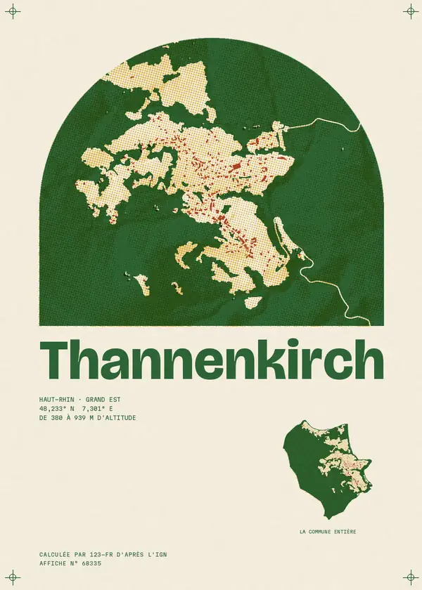 Affiche de Thannenkirch, calculée par 123-fr d'après l'IGN