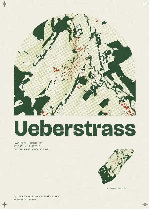 Affiche de Ueberstrass, calculée par 123-fr d'après l'IGN