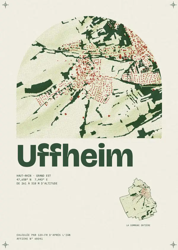 Affiche de Uffheim, calculée par 123-fr d'après l'IGN