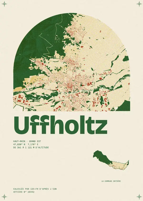 Affiche de Uffholtz, calculée par 123-fr d'après l'IGN