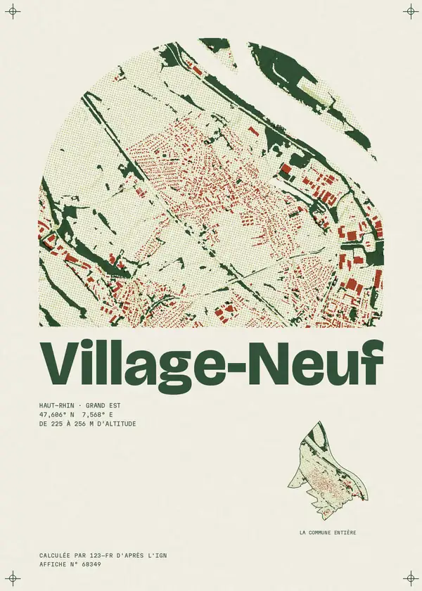 Affiche de Village-Neuf, calculée par 123-fr d'après l'IGN